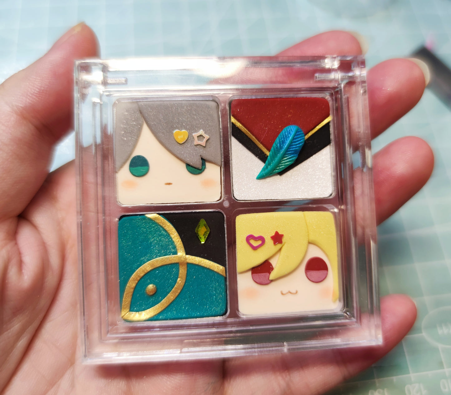 【genshin fanart】 Eyeshadow tray    (The material is clay.)